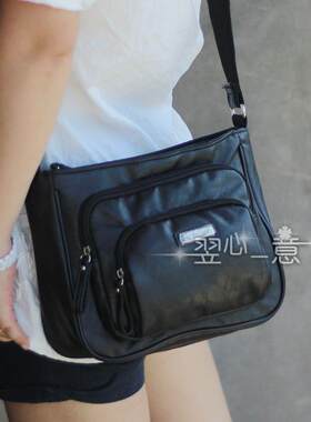 库存清仓pu休闲包多拉链