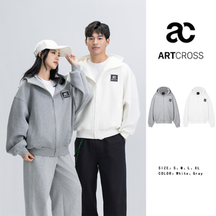 解构廓形空气棉连帽开衫 黄俊捷同款 拉链外套 ARTCROSS