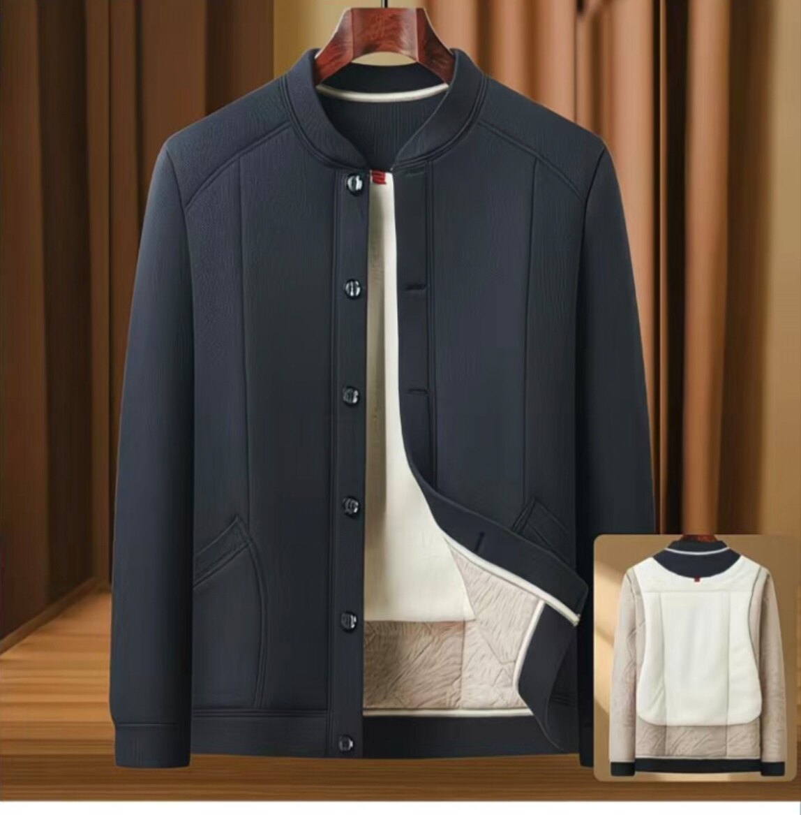 中老年男士驼绒棉衣爷爷冬装加厚加绒棉服爸爸棉袄老人冬季保暖衣