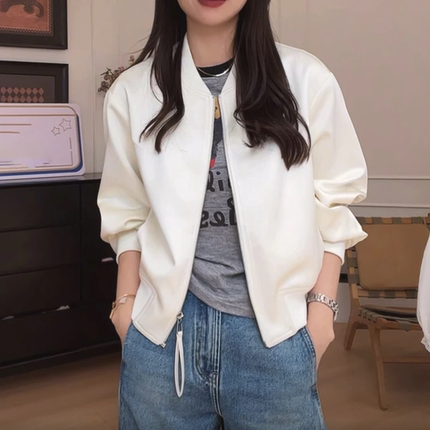 春季时尚短款夹克衫女2025新款小个子上衣休闲棒球服外套女宽松