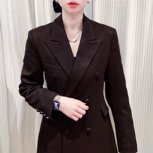 秋冬夹棉蚂蚁腰西装外套女休闲