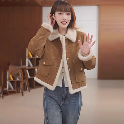 2025新款冬季美拉德短款外套女