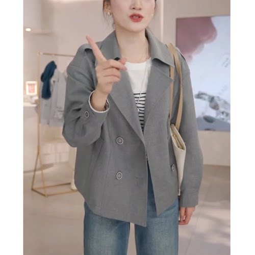 春季时尚简约百搭显瘦翻领风衣