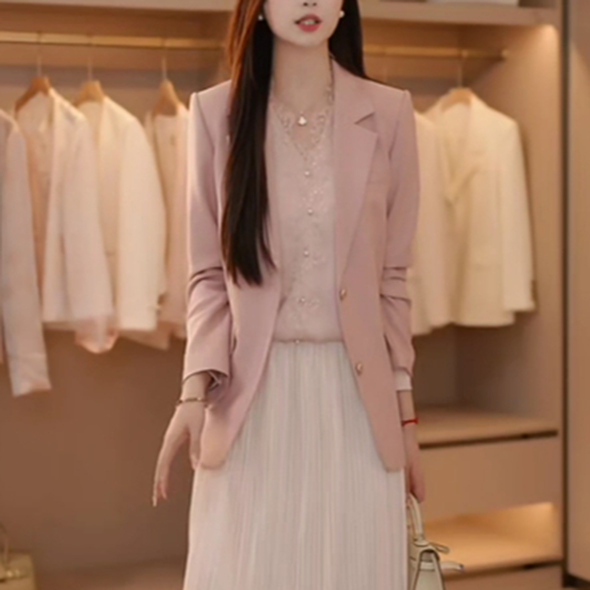 微闪星空西装显瘦休闲西服外套女2025高级感早春穿搭樱夫人同款