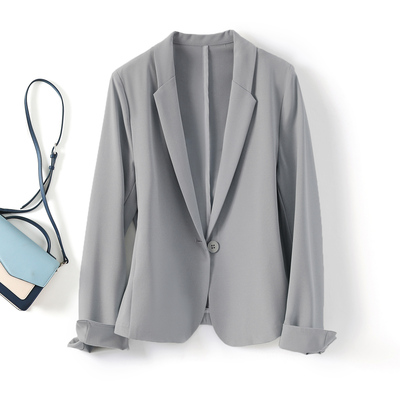 夏季薄款西装外套女休闲九分袖