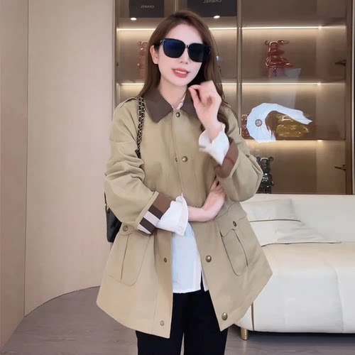 秋季设计感收腰气质中长款风衣女