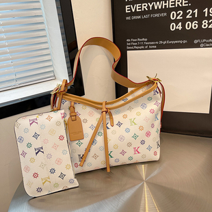 高品质托特包大容量包包女式 小众超火老花通勤腋下单肩包 2025新款