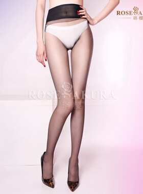珞樱8410无缝0D网纱腰深裆丝袜女超薄丝滑512针性感连裤袜无痕