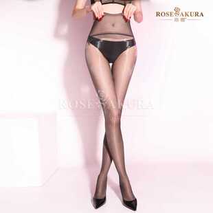 珞樱极光无缝深裆牛奶巧克力香氛丝袜女超薄款 袜8401 丝滑透明连裤