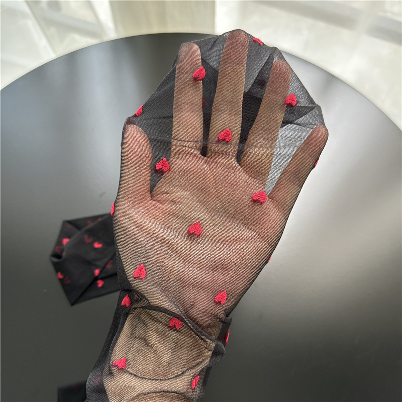 性感连裤超薄红色小爱心丝袜性感