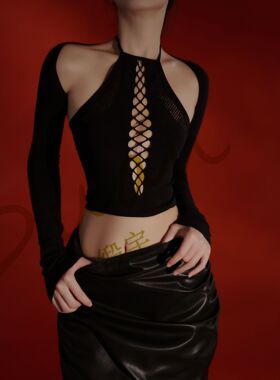 缎宇【玫瑰 花香自来】性感内衣女连体网衣袜魅惑纯欲欧美风镂空