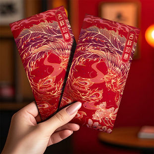 新款港版吉祥如意红包创意彩印描边烫金高档个性新年压岁利是封包