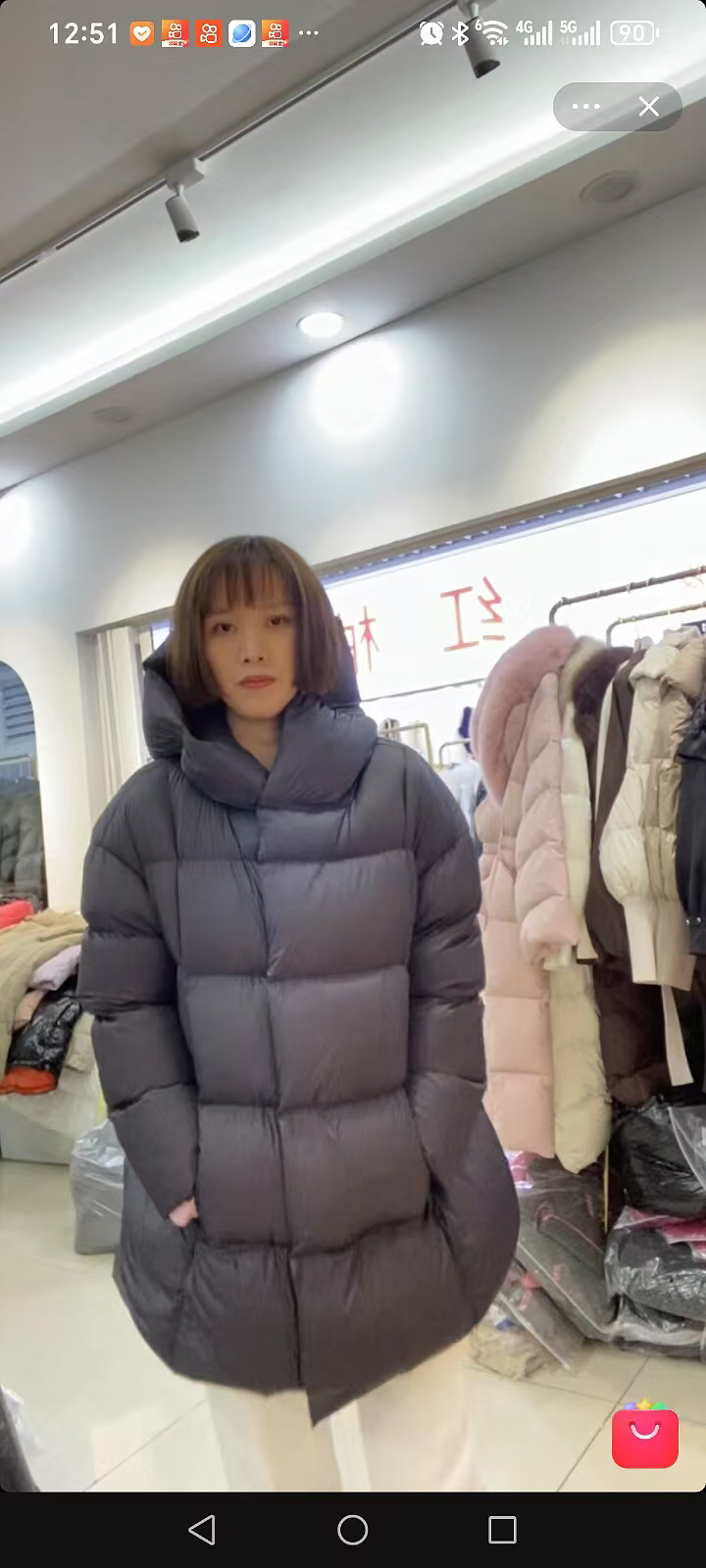 高奢货 鹅绒服泡芙羽绒服加厚磁吸扣高定中长款连帽羽绒服女