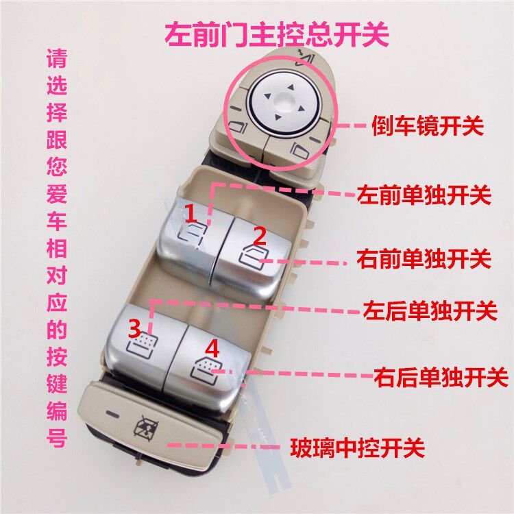 专用新款奔驰S系配件S320L玻璃升降开关按键S400 500S600车窗按钮在类目 汽车/用品/配件/改装, 汽车零配件, 内饰系统, 玻璃升降器中 - 来自Buy2taobao.com提供专业的淘宝代购服务