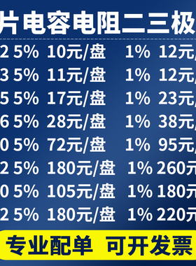 贴片电容电阻电感磁珠0402 0603 0805 1206电子元器件配单