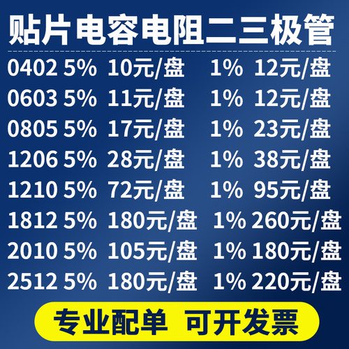 风华 三星 贴片电容电阻电感0402 0603 0805 1206电子元器件配单