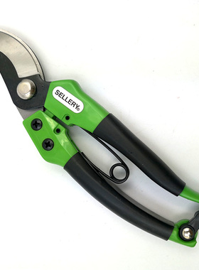 台湾舍乐力SELLERY防滑柄碳钢园林花修枝剪细支修整剪定钳 66-175