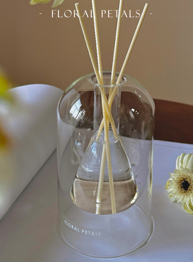 无火香薰瓶透明玻璃空瓶扩香瓶小红书同款卧室内房间酒店藤条香氛