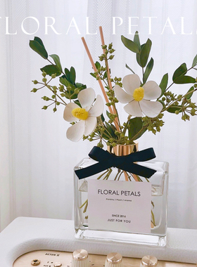 栀子花白茶干花无火香薰家用室内持久留香水卧室小众高级清新摆件