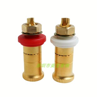 纯铜镀沙金 仿WBT功放接线柱喇叭接线端子音响音箱功放插座