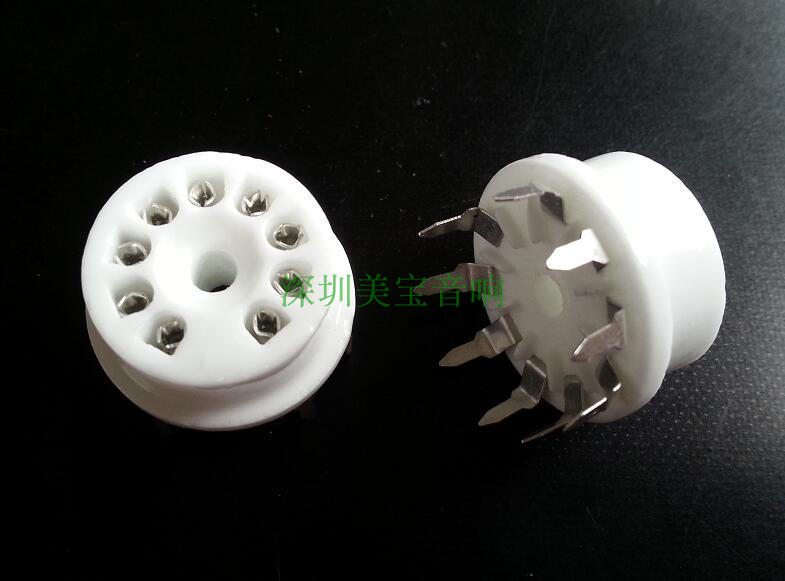 陶瓷9脚电子管座 GZC9-Y-A 922P管座PCB座用12AX7 6p1 6n1 EL84