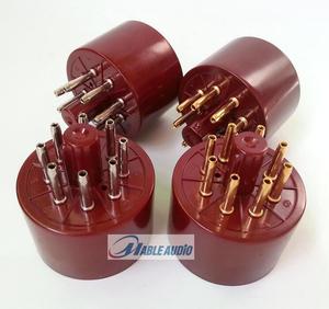 全新红色电木8脚电子管管基 S8AES 镀锡磷镀金适KT88 EL34 6550