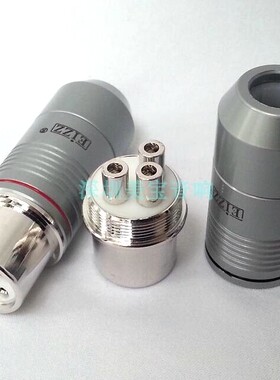 全新原装EIZZ三芯XLR平衡头卡侬插头 母座EZ-205磷青铜镀无镍白金