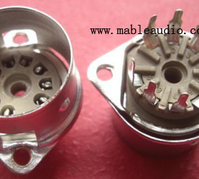 全新9脚电子管座GZS9-F-D  镀银带罩PCB管座适用12AX7, EL84等