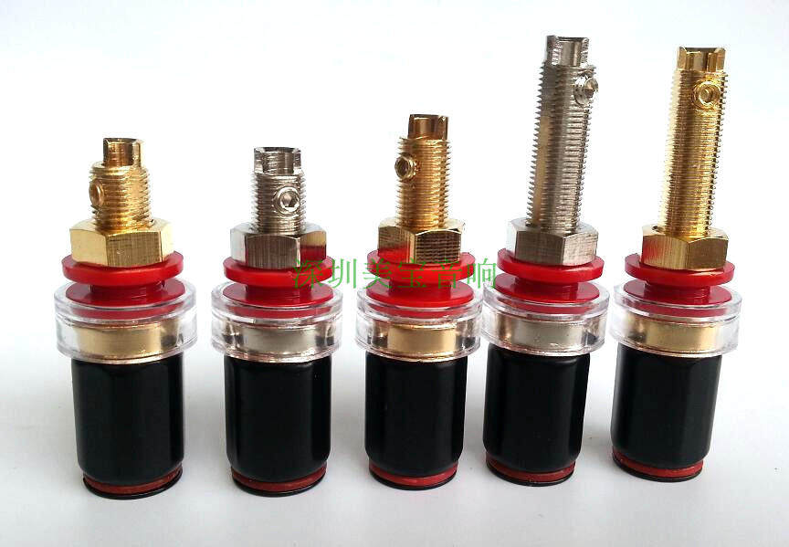 纯铜镀金镀铑功放输出座音箱接线柱 喇叭接线端子音响功放插座