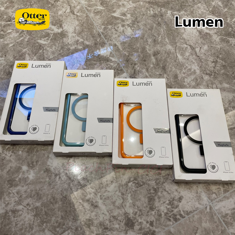 OtterBox奥盾士适用于苹果iPhone13/14ProMax Lumen系列支持MagSafe无线磁吸充电透明防摔TPU软边保护壳套