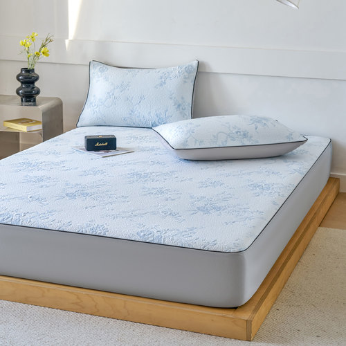 棉之朴.轻奢提花凉感简约软席亲肤凉席豆豆席可水洗空调席床笠款