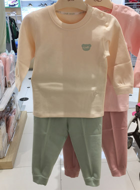 婴童秋冬内衣套装圆领秋衣裤拉比