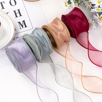 鱼尾纱丝带蛋糕盒礼品盒包装绸带