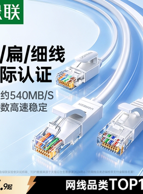 绿联网线白色家用千兆超六类