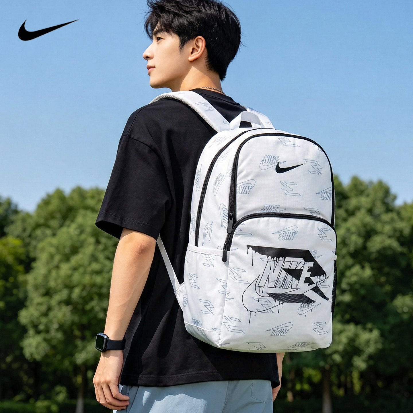 nike耐克双肩背包学生书包青少年多功能包成人旅行包