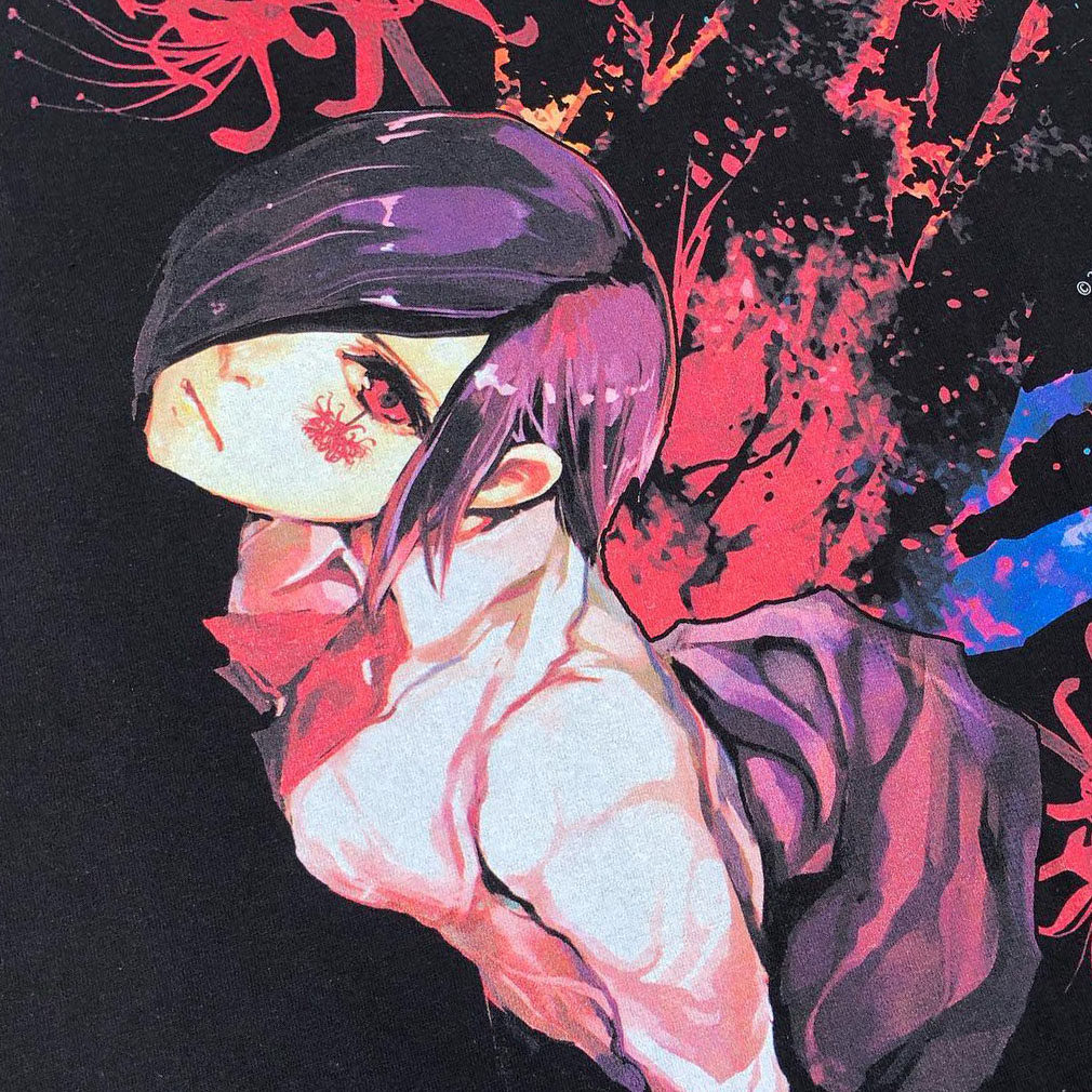 tokyo ghoul东京喰种雾岛董香90s动漫短袖t恤重磅