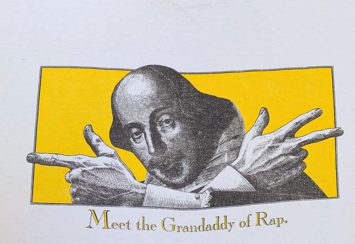 百搭款恶搞嘻哈莎士比亚宽松圆领男生t恤