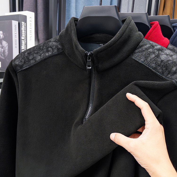 大货加厚半高拉链德绒面料套头男保暖内穿外套卫衣1818P49,男装棉衣,星座1106 大货加厚半高拉链德绒面料套头男保暖内穿外套卫衣1818P49,男装棉衣,星座1106