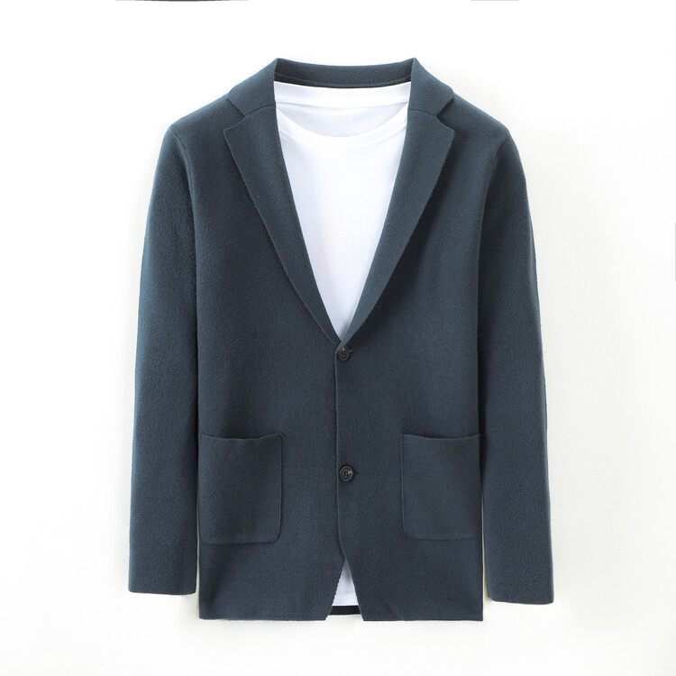 翻领秋季通勤风长袖开衫针织衫/西服毛衣5683P58,男装西服,星座1106