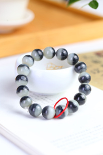 半壁江山 天然和田玉青花手串手链男女款玉石手串