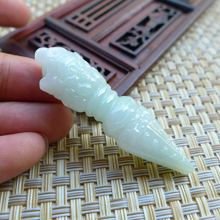 金刚杵吊坠翡翠佛公玉坠四面佛玉佩缅甸天然翡翠老坑a货翡翠佛公