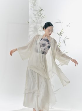 SOSO中式外披飘逸古典禅意舞蹈服