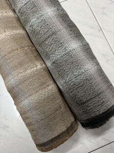 日本产双层羊毛格纹带里布幅宽125cm一米200克外套裙子20元 半米