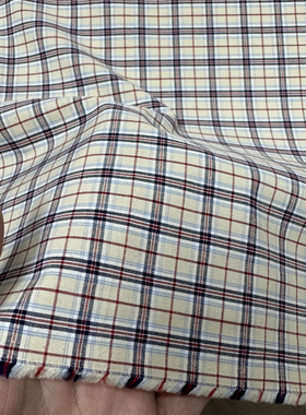 日单纯棉色织格子幅宽112cm衬衫厚度一米135克9元半米