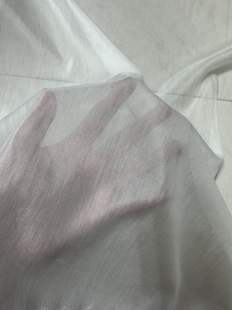 柔软顺滑9姆米白色真丝棉薄透幅宽140cm裙子手工娃衣内衬11元 半米