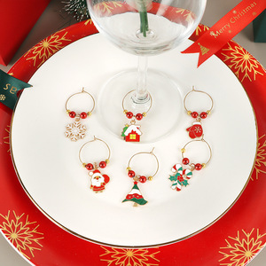 圣诞酒杯环标记杯子区分器酒签