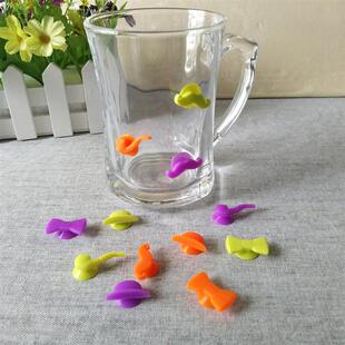 派对酒杯标记创意杯子标签酒杯标识器吸盘水杯标贴杯子区分器酒签