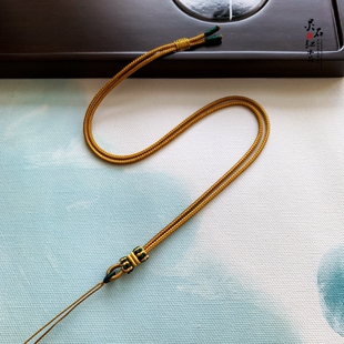 翡翠蜜蜡吊坠挂件绳子手工编织男固定款项链绳女士2mm可调节挂脖