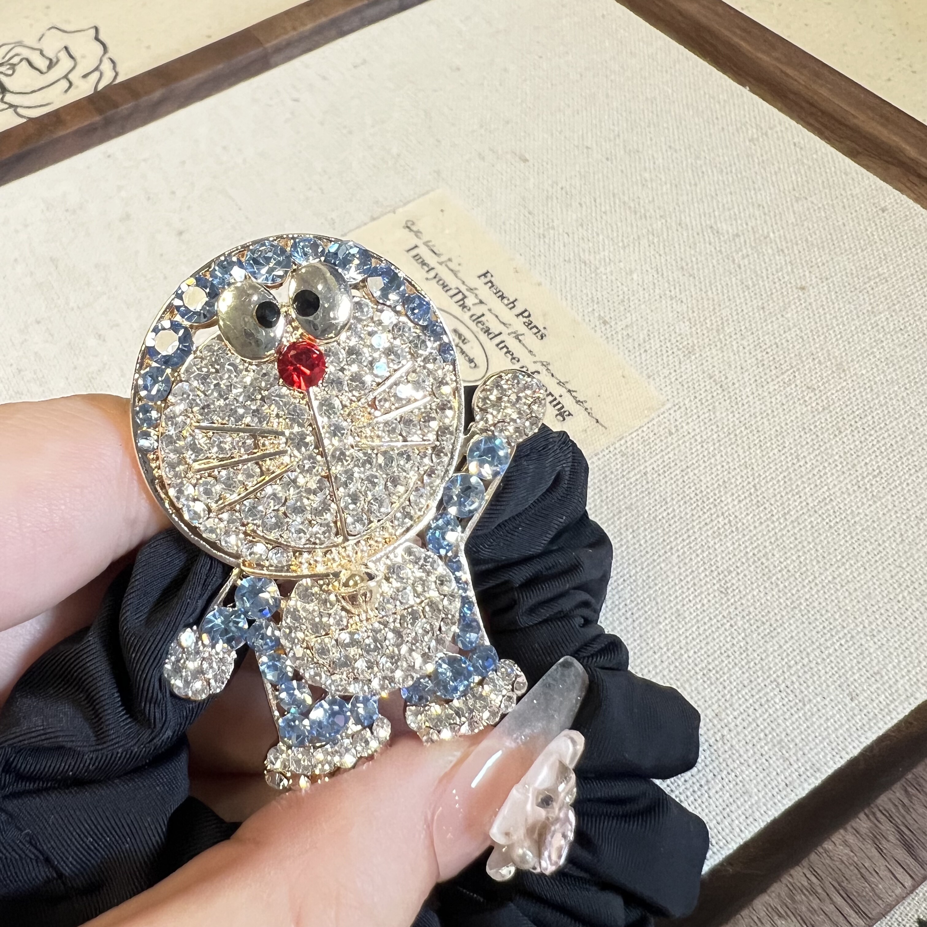 机器猫满钻大肠圈卡通发圈头饰发饰