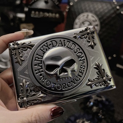 金属烟盒包邮创意潮牌个性骷髅